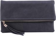 👜 stylish solene foldover wristlet crossbody: black women's handbags & wallets logo