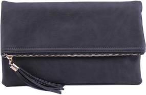 img 4 attached to 👜 Stylish Solene Foldover Wristlet Crossbody: Black Women's Handbags & Wallets