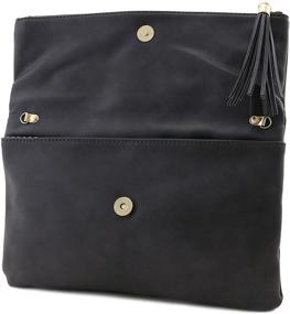 img 1 attached to 👜 Stylish Solene Foldover Wristlet Crossbody: Black Women's Handbags & Wallets