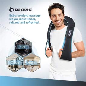 img 3 attached to Shiatsu Electric Back and Neck Massager with Heat - Deep Kneading Massage for Muscle Relief, Fatigued Back, Neck, Shoulders, and Legs