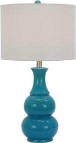 img 3 attached to Stylish and Vibrant Décor Therapy TL17303 Table Lamp in Teal - 14x14x26.5 inches