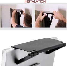 img 2 attached to 📺 2Pack Black TV Top Shelf Mounting - Ultimate Space-Saving Solution for Wall Mounted TVs