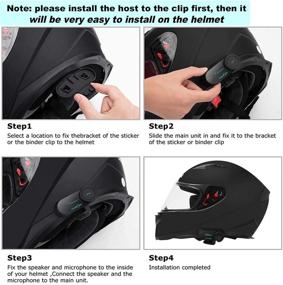 img 1 attached to 🏍️ Enhanced Communication and Safety with FreedConn TCOM-SC 2Pack: Motorcycle Helmet Bluetooth Headset Intercom System