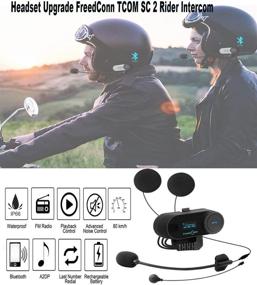 img 3 attached to 🏍️ Enhanced Communication and Safety with FreedConn TCOM-SC 2Pack: Motorcycle Helmet Bluetooth Headset Intercom System