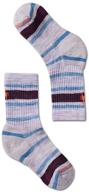 🧦 smartwool hike light striped crew sock - youth: high-performance footwear for young adventurers logo