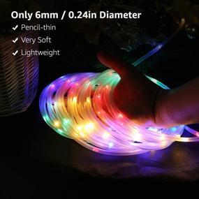 img 2 attached to 🌈 Versatile LE LED Rope Light with Timer: Multi Colored, 8 Mode, Low Voltage, Waterproof - Perfect for Deck, Patio, Bedroom, Pool, Boat, and More!