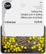 🧵 dritz 3005 quilting pins: vibrant yellow, 1-3/4-inch length, 175-count logo