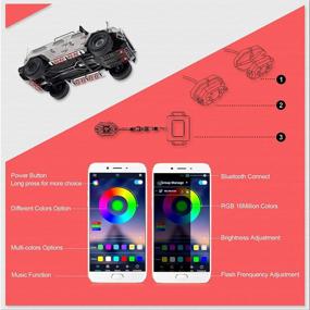 img 1 attached to 🚙 12 Pod RGB LED Rock Lights - SWATOW 4x4 Neon Lights Kit Bluetooth Wheel Well Lights for UTV Truck ATV Car - Multicolor Underglow Lights