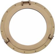 antique brass hampton nautical deluxe class porthole window decoration - 24 inch - premium quality and exquisite design логотип