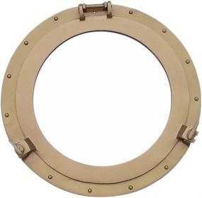 img 4 attached to Antique Brass Hampton Nautical Deluxe Class Porthole Window Decoration - 24 Inch - Premium Quality and Exquisite Design