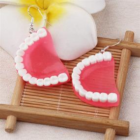 img 2 attached to Dental Teeth Earrings - Funny 3D Tooth Model - Ideal Gift for Dental Students, Hygienists, and Assistants