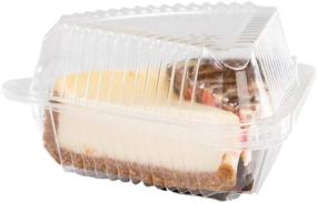 img 3 attached to Hinged Plastic Container for Small Pies, Cheesecakes, and Cake Slices 🥧 - Pack of 20 by MT Products: A Solution for Medium Deep Packaging