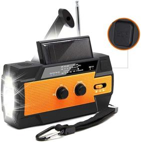 img 2 attached to Portable Emergency Solar Hand Crank Radio – NOAA Weather Radio with AM/FM, LED Flashlight, Reading Lamp, 4000mAh Power Bank USB Charger, and SOS Alarm – Ideal for Household and Outdoor Emergency Situations