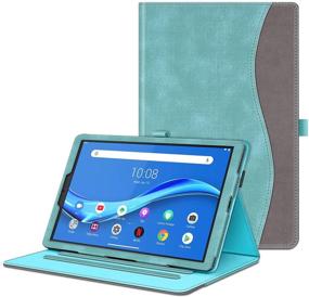 img 4 attached to 📱 Fintie Turquoise Case for Lenovo Tab M10 Plus 10.3", Multi-Angle Viewing Folio Cover with Pocket, Auto Wake/Sleep - 2nd Gen TB-X606F / TB-X606X 10.3" FHD Android Tablet