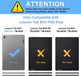 img 3 attached to 📱 Fintie Turquoise Case for Lenovo Tab M10 Plus 10.3", Multi-Angle Viewing Folio Cover with Pocket, Auto Wake/Sleep - 2nd Gen TB-X606F / TB-X606X 10.3" FHD Android Tablet