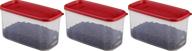 📦 convenient and spacious rubbermaid 10-cup dry food container set (set of 3) - clear логотип