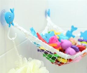 img 4 attached to Organize and Declutter with the MiniOwls Bathtub Toy Storage Hammock!