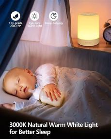 img 2 attached to 🌛 YYDSKIT Nursery Night Light: Dimmable Warm Light, 7 Color Options, Portable LED Rechargeable Lamp for Baby Kids Bedroom
