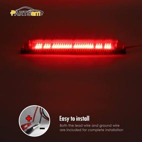 img 2 attached to Запчасти Partsam 2X 8 LED утилитарной полосы светодиодных маркеров красного цвета - 30LED освещение и декорирование лодок, уплотненная тонкая линия 8-дюймовая красная светодиодная полоса освещения RV Boat Marine LED Bar, поверхностный монтаж 12V: Освещающее решение для лодок и морских судов