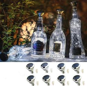 img 4 attached to 🍷 VOOKRY Solar Wine Bottle Lights: 8 Pack Fairy Lights String for Party, Christmas, Wedding Decorations (Cool White)