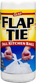 img 2 attached to 🗑️ Glad Tall Kitchen Flaptie: 13 Gallon White Trash Bags - Pack of 40