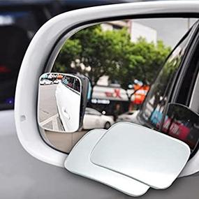 img 4 attached to 🚘 Enhance Road Safety with SHENGYAWAUTO Automotive Blind Spot Mirror: Universal Fit, HD, Stick on, Frameless, Convex, Wide Angle, Rear View Mirror, Square Rectangle