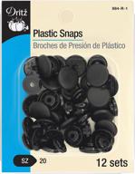 🔘 dritz plastic snaps round black size 20 12-count: reliable and versatile fasteners for crafts and sewing projects logo