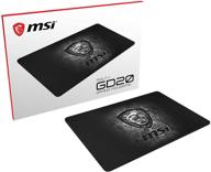 msi гейминг agility gd20: ультра-гладкое бесшовное текстильное основание для мыши с резиновой антискользящей основой - толщина 5 мм. логотип