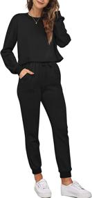 img 3 attached to 🍁 Stylish Two Piece Outfits: Casual Lounge Sets, Crop Tops, Sweatshirts, and Sweatpants for Women's Fall Fashion