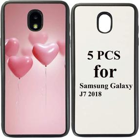 img 4 attached to 📱 High-Quality 5PCS Samsung Galaxy J7 2018 Sublimation Blanks Phone Case: DIY Customize with Glitter Finish!