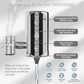 img 2 attached to Фильтр AFaucet Filtration из нержавеющей стали снижает содержание хлора