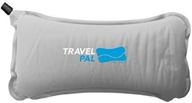 🌟 enhance your travel comfort with the travel pal self inflating lumbar memory foam support pillow in grey logo