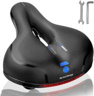 🚲 gincleey comfort bike seat: wide memory foam padded saddle for women and men - dual shock absorbing, universal fit for indoor/outdoor bikes logo