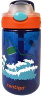 💧 blue contigo gizmo flip kids water bottle with autospout straw, 14 oz logo