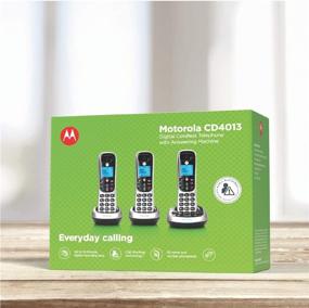 img 2 attached to 📞 Беспроводной телефон Motorola CD4013 Digital: автоответчик и 3 трубки - серебро