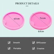 🏡 2 pack diy round coaster silicone mold for epoxy resin casting - 6.5cm/7.3cm diameter - molds for casting and home decoration logo
