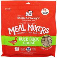 🦆 stella & chewy's freeze-dried raw duck duck goose meal mixers: a grain-free 18 oz bag of dog food topper logo