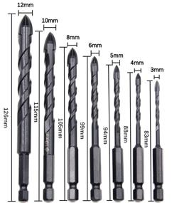 img 2 attached to 🔧 Aiyun Tile Glass Drill Set: 7 Piece, 3-12mm High-Quality Tools