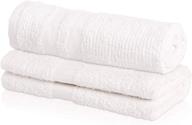 🛀 jmr premium white cotton washcloths 12x12: ultra-soft, absorbent face towels – ideal for bath, spa, and gym use in a convenient 12 pack logo