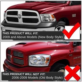 img 2 attached to 🚗 Upgrade Your Dodge Ram: AUTOSAVER88 Headlight Assembly ATHA0070 - Chrome Housing with Daytime Running Lamps - Compatible with 09-18 Dodge Ram 1500 2500 3500 Pickup QUAD