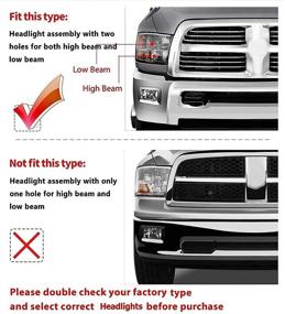 img 3 attached to 🚗 Upgrade Your Dodge Ram: AUTOSAVER88 Headlight Assembly ATHA0070 - Chrome Housing with Daytime Running Lamps - Compatible with 09-18 Dodge Ram 1500 2500 3500 Pickup QUAD