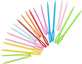 img 4 attached to 🧵 Hekisn Large-Eye Plastic Sewing Needles: Colorful Safety Lacing Needles for DIY Sewing Handmade Crafts - 20 Pieces, 2 Sizes - 3.5 &amp; 2.76 inch