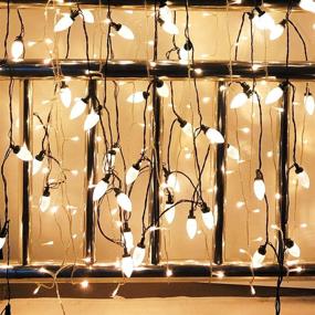 img 3 attached to 🎄 2-Pack Extendable 33FT 50LED C9 Christmas Lights: Waterproof Warm White LED String Lights for Indoor/Outdoor Xmas Tree Decoration