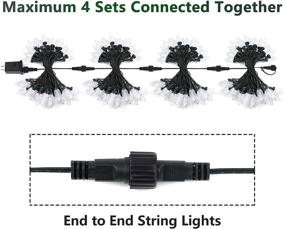 img 1 attached to 🎄 2-Pack Extendable 33FT 50LED C9 Christmas Lights: Waterproof Warm White LED String Lights for Indoor/Outdoor Xmas Tree Decoration