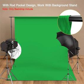 img 2 attached to UTEBIT 8x8ft Green Screen Backdrop - Premium Polyester Photo Chromakey Background Cloth for Studio Photography and Video Recording (Stand Not Included)