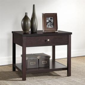 img 1 attached to 🏷️ Baxton Studio Nashua Modern Accent Table and Nightstand: Stylish Brown Furniture for Any Room