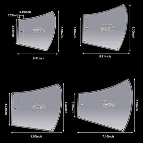 img 3 attached to Clear Acrylic Non-Slip Sewing Template Set of 4 - Plastic Sewing Ruler