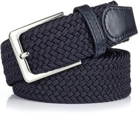 img 1 attached to 👔 Medium Men's Elastic Braided Stretch Accessories - BSLLNEK