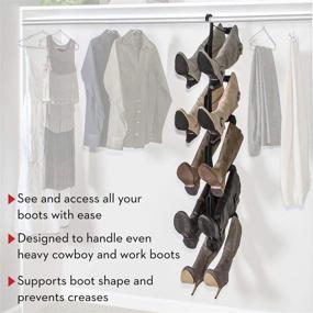 img 1 attached to 👢 Rachael Ray-Featured Boot Butler Boot Rack - Organize Your Closet Floor with Hanging Boot Storage - Effortless Assembly & Durable Construction - 5-Pair Hanger Organizer & Shaper/Tree