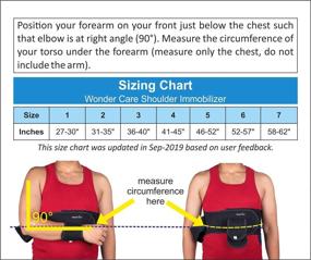 img 3 attached to 🤕 Shoulder Immobilizer Brace - Youth Shoulder Stabilizer Compression Support for Rotator Cuff Surgery, WC Shoulder Support Sling, Left-Right Arm Sling - Size 5 (46"-52")